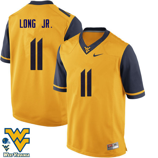 NCAA Men's David Long Jr. West Virginia Mountaineers Gold #11 Nike Stitched Football College Authentic Jersey XO23R26LC